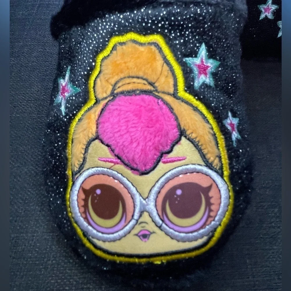 L.O.L. Surprise! Black and Pink Slippers